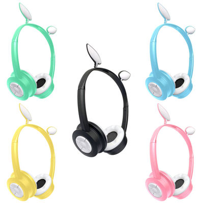 Headset Nirkabel Telinga Kucing Bluetooth LED Baru Headset Pembatalan Kebisingan Lipat Dengan Mikrofon