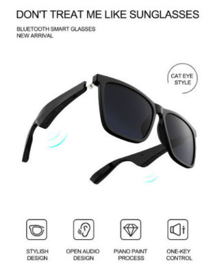 aonike Top Seller TWS Glasses Kacamata Musik Bluetooth Dengan Speaker Wireless Audio Smart Eyewear